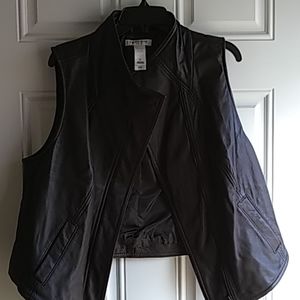 Women's leather vest